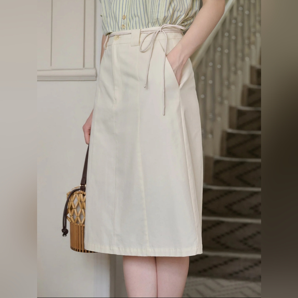 Simple Retro Kinslee Micro A Line Tie Skirt Women's Size Small